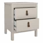 Furniture To Go Barcelona Bedside Table 2 Drawers Cashmere The Home and Office Stores