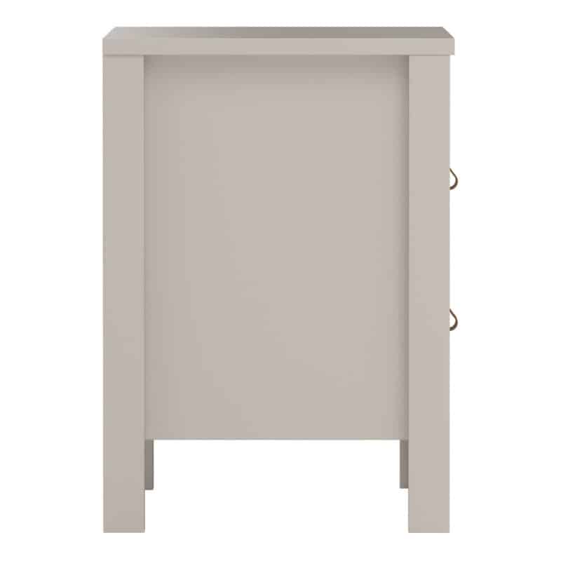 Furniture To Go Barcelona Bedside Table 2 Drawers Cashmere The Home and Office Stores