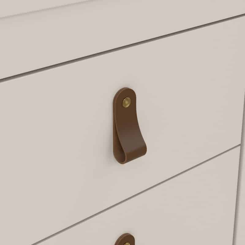 Furniture To Go Barcelona Bedside Table 2 Drawers Cashmere The Home and Office Stores