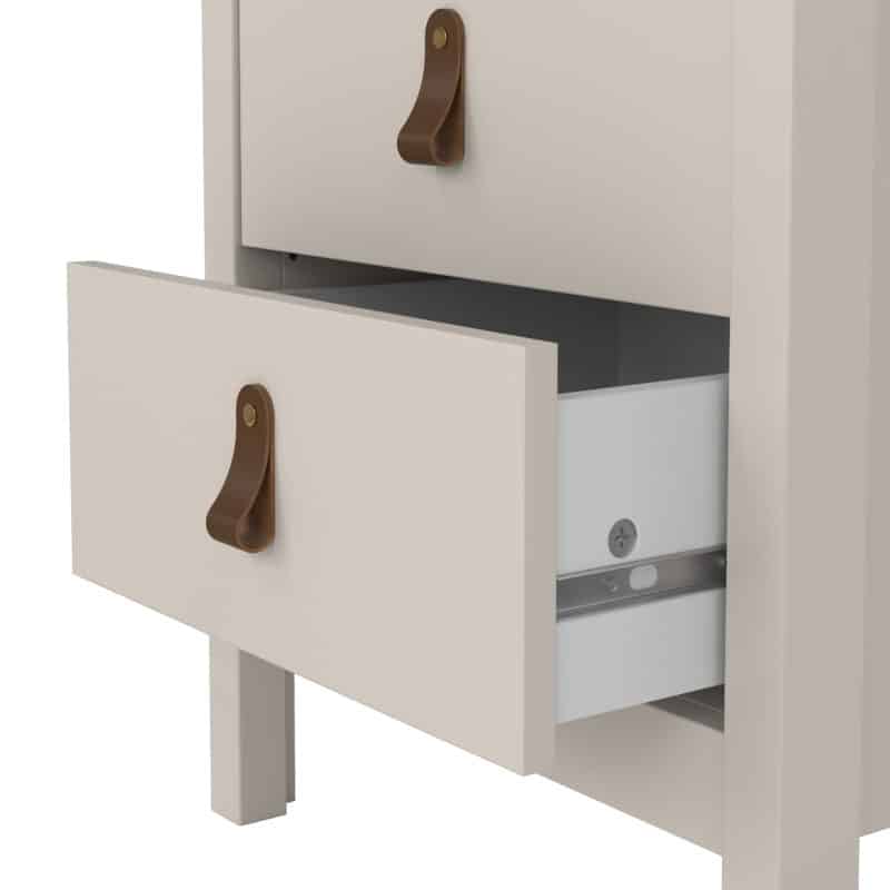 Furniture To Go Barcelona Bedside Table 2 Drawers Cashmere The Home and Office Stores