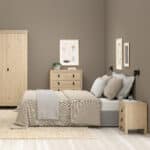 Furniture To Go Barcelona Bedside Table 2 Drawers Oak The Home and Office Stores