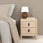 Furniture To Go Barcelona Bedside Table 2 Drawers Oak The Home and Office Stores