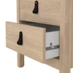 Furniture To Go Barcelona Bedside Table 2 Drawers Oak The Home and Office Stores