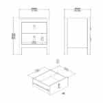 Furniture To Go Barcelona Bedside Table 2 Drawers Oak The Home and Office Stores