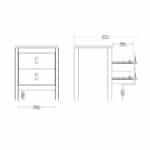 Furniture To Go Barcelona Bedside Table 2 Drawers Oak The Home and Office Stores