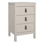 Furniture To Go Barcelona bedside table 3 drawers cashmere