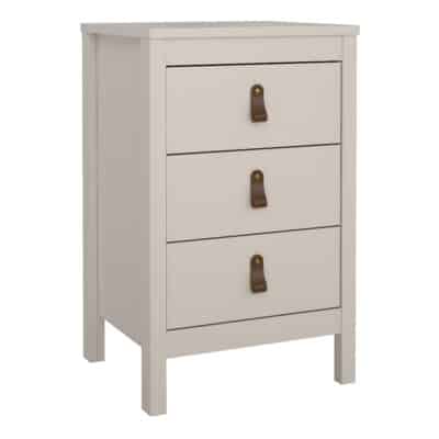 Furniture To Go Barcelona bedside table 3 drawers cashmere