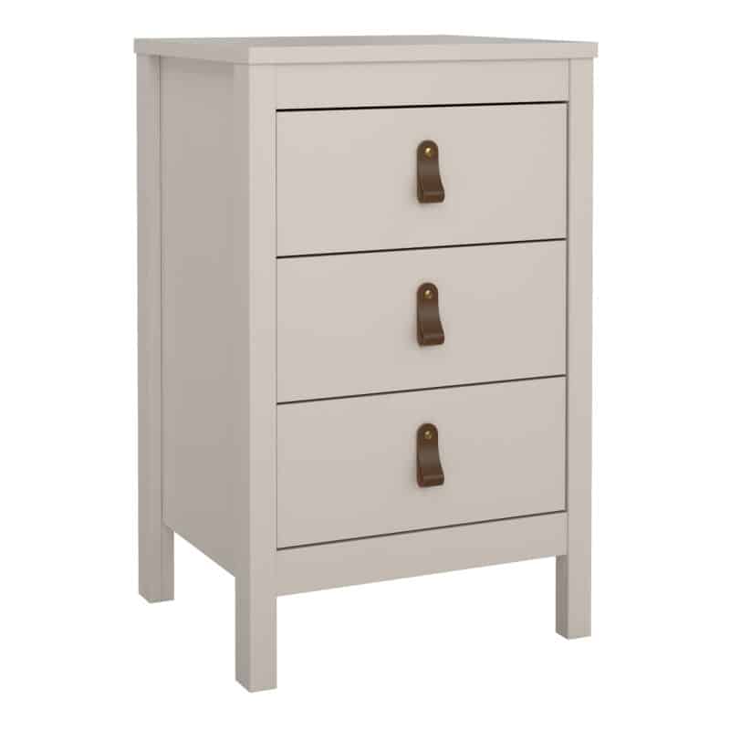 Furniture To Go Barcelona bedside table 3 drawers cashmere