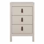 Furniture To Go Barcelona Bedside Table 3 Drawers Cashmere The Home and Office Stores