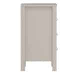 Furniture To Go Barcelona Bedside Table 3 Drawers Cashmere The Home and Office Stores