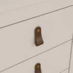 Furniture To Go Barcelona Bedside Table 3 Drawers Cashmere The Home and Office Stores