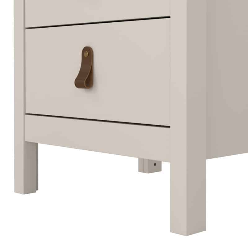 Furniture To Go Barcelona Bedside Table 3 Drawers Cashmere The Home and Office Stores