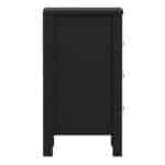 Furniture To Go Barcelona Bedside Table 3 Drawers Matt Black The Home and Office Stores