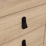 Furniture To Go Barcelona Bedside Table 3 Drawers Oak The Home and Office Stores