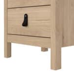 Furniture To Go Barcelona Bedside Table 3 Drawers Oak The Home and Office Stores