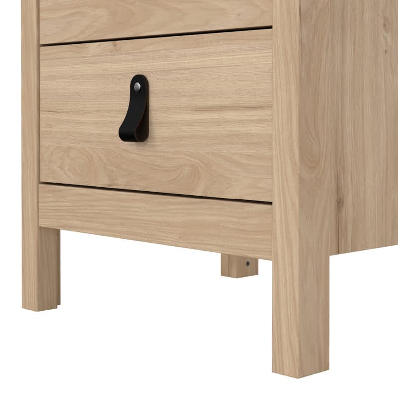 Furniture To Go Barcelona Bedside Table 3 Drawers Oak The Home and Office Stores
