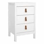 Furniture To Go Barcelona bedside table 3 drawers white