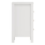Furniture To Go Barcelona Bedside Table 3 Drawers White The Home and Office Stores
