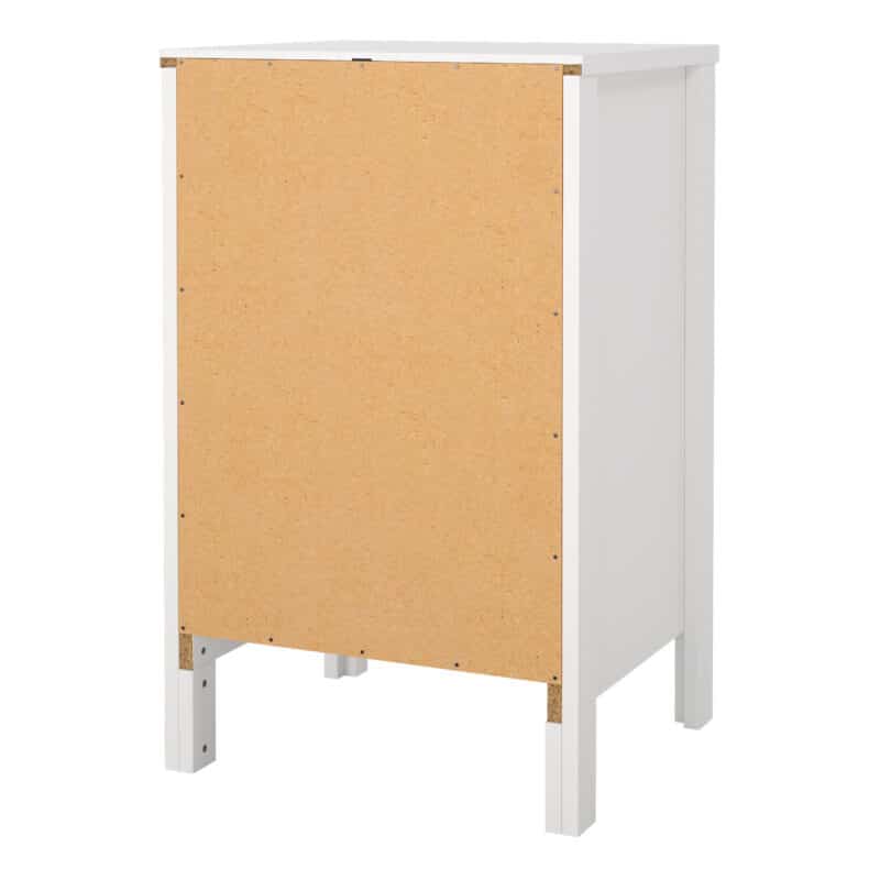 Furniture To Go Barcelona Bedside Table 3 Drawers White The Home and Office Stores