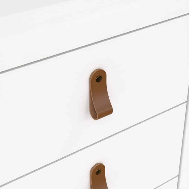 Furniture To Go Barcelona Bedside Table 3 Drawers White The Home and Office Stores