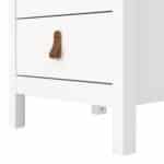 Furniture To Go Barcelona Bedside Table 3 Drawers White The Home and Office Stores