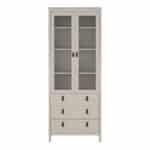 Furniture To Go Barcelona China Cabinet 2 Glass Doors 3 Drawers cashmere The Home and Office Stores