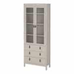 Furniture To Go Barcelona China Cabinet 2 Glass Doors 3 Drawers cashmere The Home and Office Stores