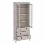 Furniture To Go Barcelona China Cabinet 2 Glass Doors 3 Drawers cashmere The Home and Office Stores
