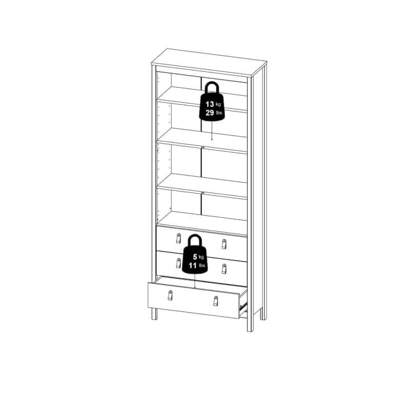 Furniture To Go Barcelona China Cabinet 2 Glass Doors 3 Drawers cashmere The Home and Office Stores