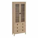 Furniture To Go Barcelona china cabinet 2 glass doors 3 drawers oak