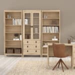 Furniture To Go Barcelona China Cabinet 2 Glass Doors 3 Drawers oak The Home and Office Stores