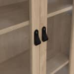 Furniture To Go Barcelona China Cabinet 2 Glass Doors 3 Drawers oak The Home and Office Stores