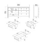 Furniture To Go Barcelona Double Dresser 8 Drawers Cashmere The Home and Office Stores