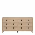 Furniture To Go Barcelona Double Dresser 8 Drawers Oak The Home and Office Stores