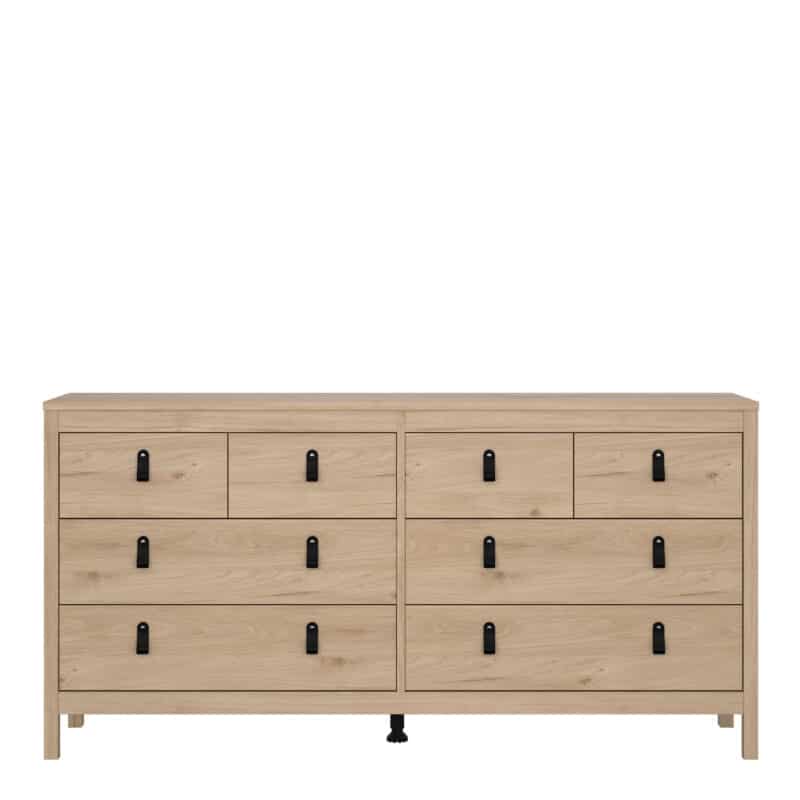 Furniture To Go Barcelona Double Dresser 8 Drawers Oak The Home and Office Stores