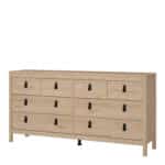 Furniture To Go Barcelona Double Dresser 8 Drawers Oak The Home and Office Stores