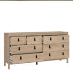 Furniture To Go Barcelona Double Dresser 8 Drawers Oak The Home and Office Stores