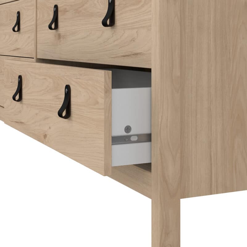 Furniture To Go Barcelona Double Dresser 8 Drawers Oak The Home and Office Stores