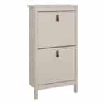 Furniture To Go Barcelona shoe cabinet 2 flip down doors cashmere