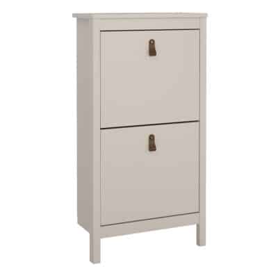 Furniture To Go Barcelona shoe cabinet 2 flip down doors cashmere