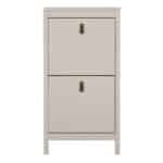 Furniture To Go Barcelona Shoe Cabinet 2 Flip Down Doors Cashmere The Home and Office Stores