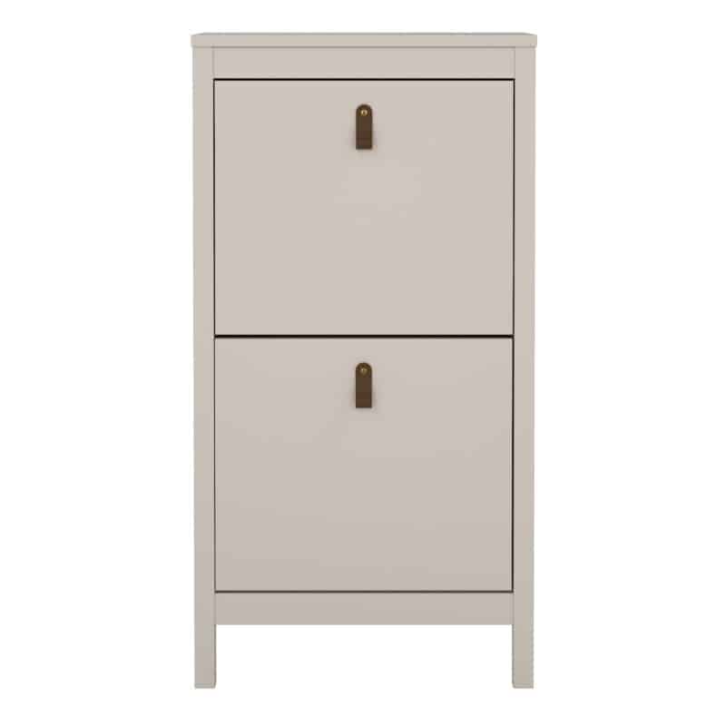 Furniture To Go Barcelona Shoe Cabinet 2 Flip Down Doors Cashmere The Home and Office Stores