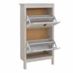 Furniture To Go Barcelona Shoe Cabinet 2 Flip Down Doors Cashmere The Home and Office Stores