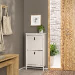 Furniture To Go Barcelona Shoe Cabinet 2 Flip Down Doors Cashmere The Home and Office Stores
