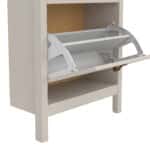 Furniture To Go Barcelona Shoe Cabinet 2 Flip Down Doors Cashmere The Home and Office Stores