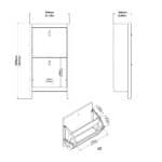 Furniture To Go Barcelona Shoe Cabinet 2 Flip Down Doors Cashmere The Home and Office Stores