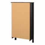 Furniture To Go Barcelona Shoe Cabinet 2 Flip Down Doors Matt Black The Home and Office Stores