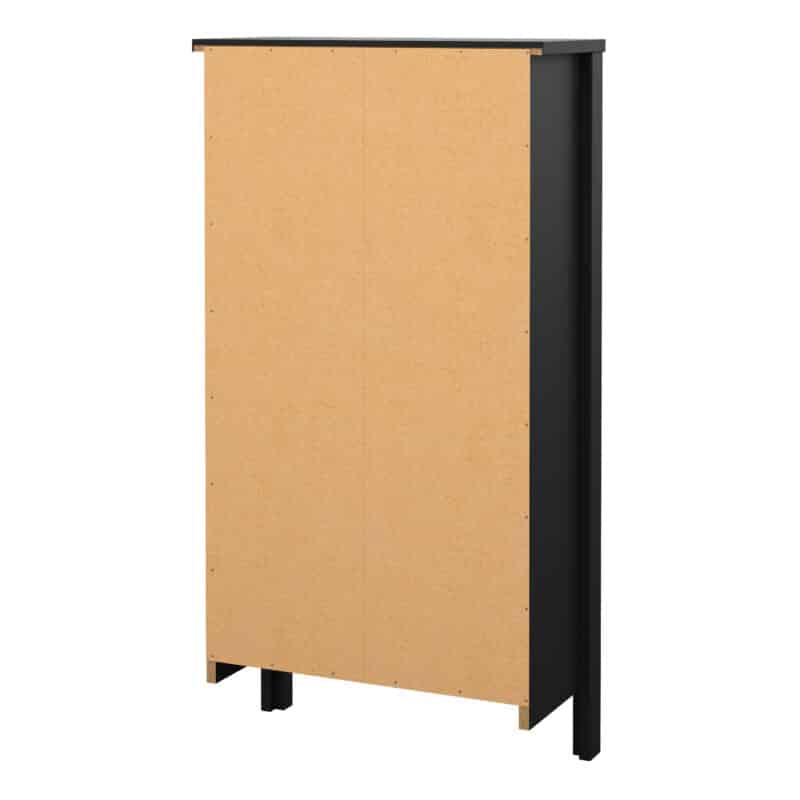 Furniture To Go Barcelona Shoe Cabinet 2 Flip Down Doors Matt Black The Home and Office Stores