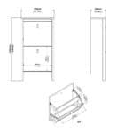 Furniture To Go Barcelona Shoe Cabinet 2 Flip Down Doors Matt Black The Home and Office Stores