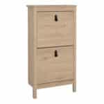 Furniture To Go Barcelona Shoe Cabinet 2 Flip Down Doors Oak The Home and Office Stores